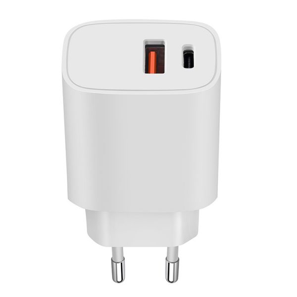 AWELL 20W EU plug dual port PD type c + USB QC3.0 wall charger - Image 5