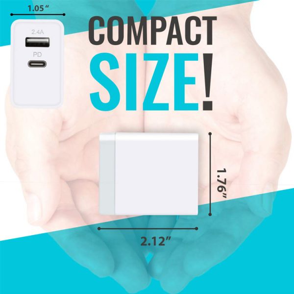 AWELL 30W QC 3.0 USB Charger Dual USB Wall Charger - Image 3