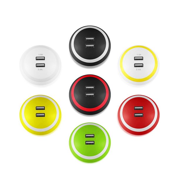 AWELL LED Night Light with Dual Ports USB2.4A Wall Charger - Image 4