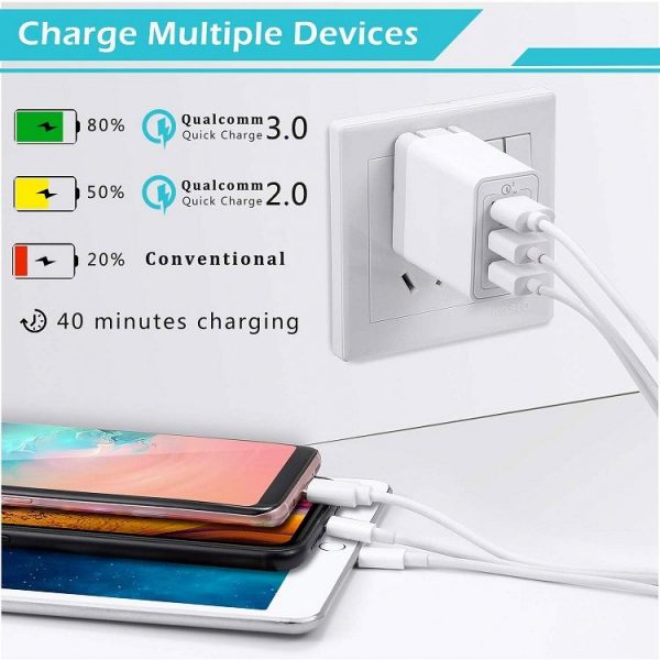 AWELL Qualcomm certified fast usb qc 3.0 wall charger - Image 5