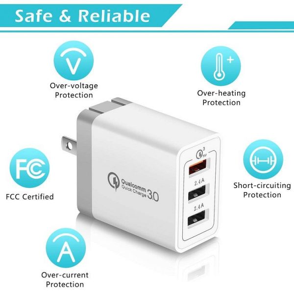 AWELL QC 3.0 USB Charger Dual USB Wall Charger - Image 2