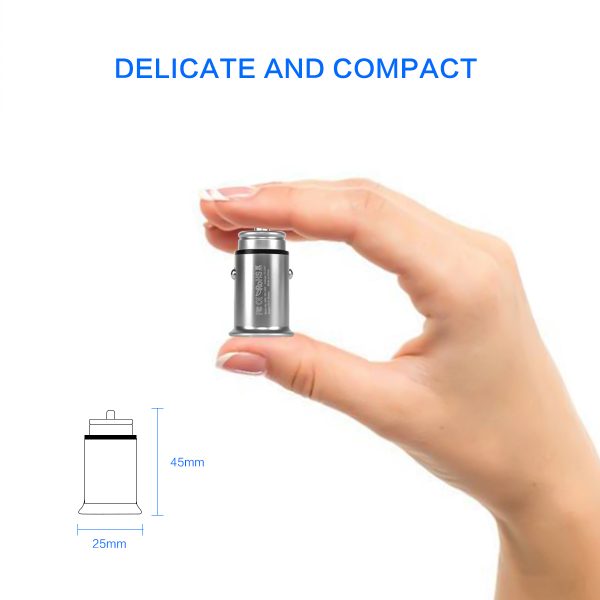 AWELL 4.8A dual port Zinc Alloy qc3.0 car charger - Image 3