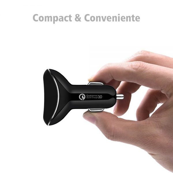 AWELL Dual USB port 5V4.8A+One type c port car charger - Image 3