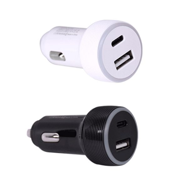 AWELL dual port USB2.4A type c PD fast charge car charger - Image 3
