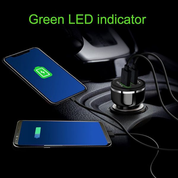 AWELL Dual port QC3.0 fast charge car charger - Image 2