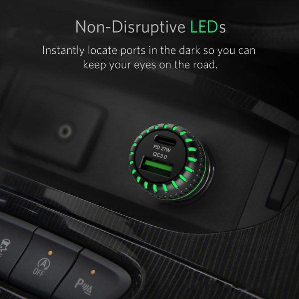 AWELL 30W 2-Port Fast PD 3.0 USB C Type C Car Charger Adapter - Image 5