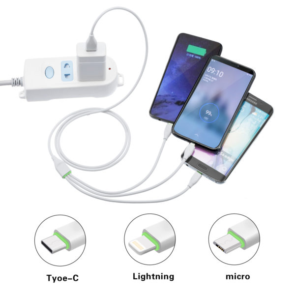 AWELL TPE 3 in 1 cable for iphone, micro type c - Image 6