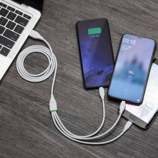 AWELL TPE 3 in 1 cable for iphone, micro type c - Image 2