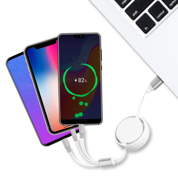 AWELL retractable 3 in 1 cable